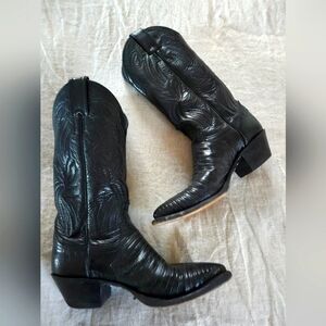 Justin Boots Leather Cowboy Boots
